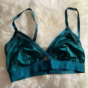 Auden Teal Jewel Satin Bralette